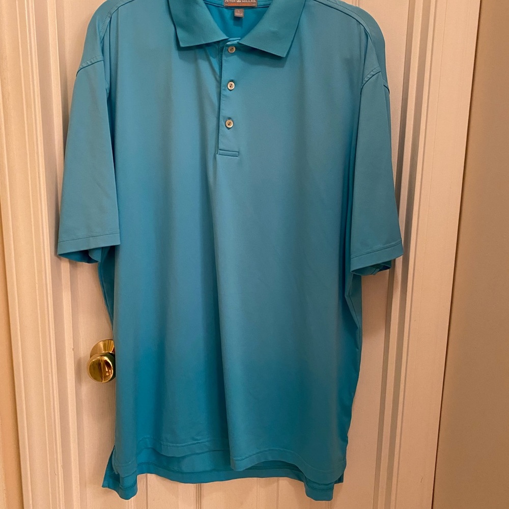 Peter Millar Men’s teal turquoise Summer Comfort Polo Preppy Business Casual